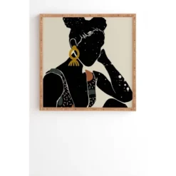 Domonique Brown Black Hair No. 6 Framed Wall Art Bamboo - Deny Designs -Deny Designs Shop GUEST 478c142a a1e4 465f aed1 930ff748ab0e