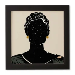 Domonique Brown Black Hair No. 5 Framed Wall Art Black - Deny Designs -Deny Designs Shop GUEST 48275adc 3eb4 462c b846 74bcde60d01f