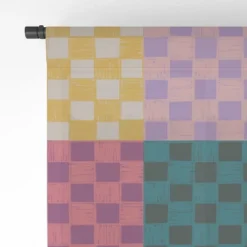 Schatzi Brown Alice Check Multi Single Panel Sheer Window Curtain - Deny Designs -Deny Designs Shop GUEST 489c6aa7 4bea 4108 8521 3e4a53a57dbd