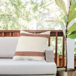 20"x20" Deny Designs Becky Bailey Band In Rust Square Outdoor Throw Pillow Off-White 7 20"x20" Deny Designs Becky Bailey Band In Rust Square Outdoor Throw Pillow Off-White -Deny Designs Shop GUEST 49a41518 913f 476d 8bc6 17345a89fca7