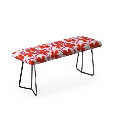 Maritza Lisa Red And Pink Floral Pattern Bench Red - Deny Designs 3 Maritza Lisa Red And Pink Floral Pattern Bench Red - Deny Designs