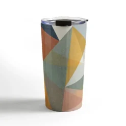 Little Arrow Design Co Modern Triangle Mosaic Multi Travel Mug 20 Oz Stainless Steel Travel Mug - Deny Designs -Deny Designs Shop GUEST 4a8a7ab8 a46b 4df2 aad4 e3a0a35a5655