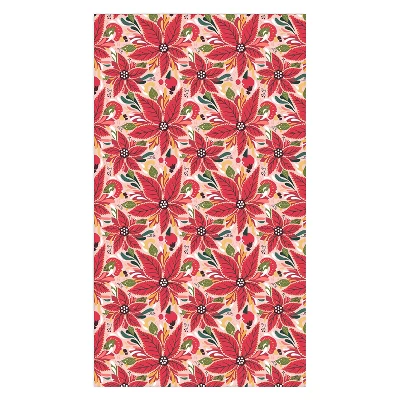 Avenie Abstract Floral Poinsettia Red Tablecloth -Deny Designs 5 Avenie Abstract Floral Poinsettia Red Tablecloth -Deny Designs - Image 3