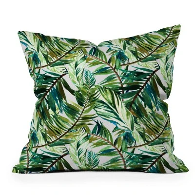 Marta Barragan Camarasa Leaf The Jungle Watercolor Outdoor Throw Pillow Green - Deny Designs 8 Marta Barragan Camarasa Leaf The Jungle Watercolor Outdoor Throw Pillow Green - Deny Designs - Image 6
