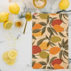 Cuss Yeah Designs Abstract Mangoes Cutting Board Rectangle - Deny Designs