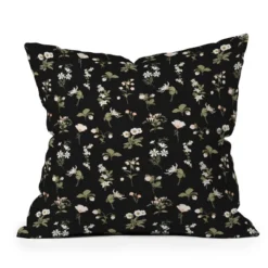 20"x20" Deny Designs Iveta Abolina Pineberry Botanicals Outdoor Throw Pillow Black: Abstract Design, Polyester Fill -Deny Designs Shop GUEST 4ddd2711 f4a1 4dde 9118 6e465aca5c16