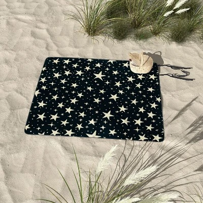 Avenie Black And White Stars Picnic Blanket - Deny Designs 4 Avenie Black And White Stars Picnic Blanket - Deny Designs - Image 2