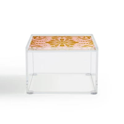 Sewzinski Boho Florals Yellow White Pink 4" X 4" Acrylic Box - Deny Designs 5 Sewzinski Boho Florals Yellow White Pink 4" X 4" Acrylic Box - Deny Designs - Image 3