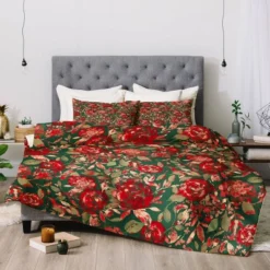 Jacqueline Maldonado Farmhouse Floral Christmas Comforter Set