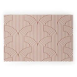 Marta Barragan Camarasa Terracotta Retro Lines Looped Vinyl Welcome Mat - Society6 -Deny Designs Shop GUEST 4efd4b01 4fbd 496f 9f02 68b207914092