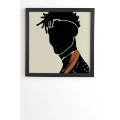 Domonique Brown Black Hair No. 2 Framed Wall Art Black - Deny Designs -Deny Designs Shop GUEST 5079bd05 84db 41ff a09b 84741b101bda