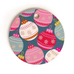 Daily Regina Designs Retro Christmas Baubles Colorful Cutting Board - Round -Deny Designs Shop GUEST 53f04277 d397 486e 8656 3da00de4f3c3