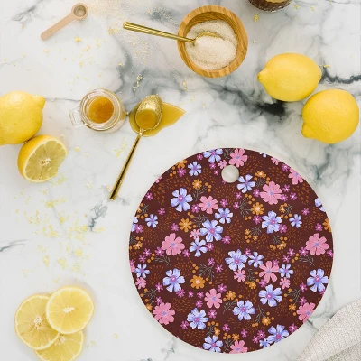 Schatzi Brown Macy Floral Autumn Cutting Board - Round 3 Schatzi Brown Macy Floral Autumn Cutting Board - Round