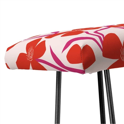 Maritza Lisa Red And Pink Floral Pattern Bench Red - Deny Designs 4 Maritza Lisa Red And Pink Floral Pattern Bench Red - Deny Designs - Image 2