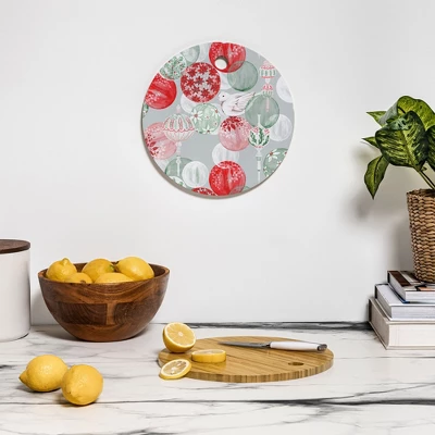 Jacqueline Maldonado Christmas Dove Ornaments Cutting Board - Round 4 Jacqueline Maldonado Christmas Dove Ornaments Cutting Board - Round - Image 2