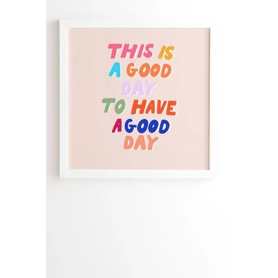 Rhianna Marie Chan 'This Is A Good Day To Have A Good Day' Framed Wall Canvas White/Pink - Deny Designs 7 Rhianna Marie Chan 'This Is A Good Day To Have A Good Day' Framed Wall Canvas White/Pink - Deny Designs - Image 5