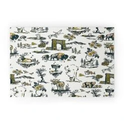 The Whiskey Ginger Yellowstone National Park Travel Pattern Welcome Mat - Society6 -Deny Designs Shop GUEST 56454439 7e79 4ede bf50 055733b3f22c