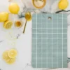 Cocoon Design Sage Green Retro Grid Pattern Cutting Board - Rectangle