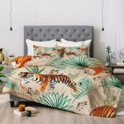 83 Oranges Tropical And Tigers Comforter Set - Deny Designs