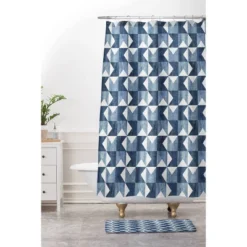 Deny Designs Schatzi Brown Geo Quilt Shower Curtain Denim Blue -Deny Designs Shop GUEST 573ea474 4fa4 4552 8166 441319adf14b