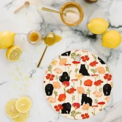 Iveta Abolina California Poppies And Bears Cutting Board - Deny Designs