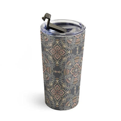 Pimlada Phuapradit Kaasni Gray Travel Mug 20 Oz Stainless Steel Travel Mug - Deny Designs 4 Pimlada Phuapradit Kaasni Gray Travel Mug 20 Oz Stainless Steel Travel Mug - Deny Designs - Image 2