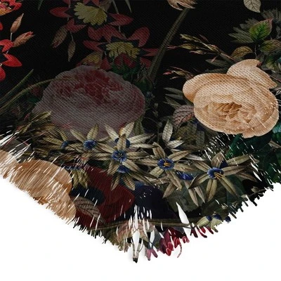 Burcu Korkmazyurek Dark Garden 56"x46" Woven Throw Blanket - Deny Designs 6 Burcu Korkmazyurek Dark Garden 56"x46" Woven Throw Blanket - Deny Designs - Image 4