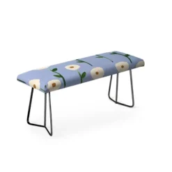 Deny Designs Shop 11 Reves Et Histoires Cute Little Flowers Bench Blue - Deny Designs