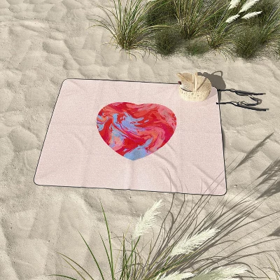 El Buen Limon Heart And Love Retro Psychedelic Picnic Blanket - Deny Designs 4 El Buen Limon Heart And Love Retro Psychedelic Picnic Blanket - Deny Designs - Image 2