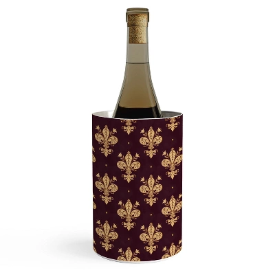 Avenie Fleur De Lis In Royal Burgundy Wine Chiller 4 Avenie Fleur De Lis In Royal Burgundy Wine Chiller - Image 2
