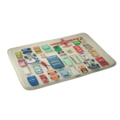 Deny Designs Kids' Cassia Beck Free Parking Memory Foam Machine Washable Bath Mat