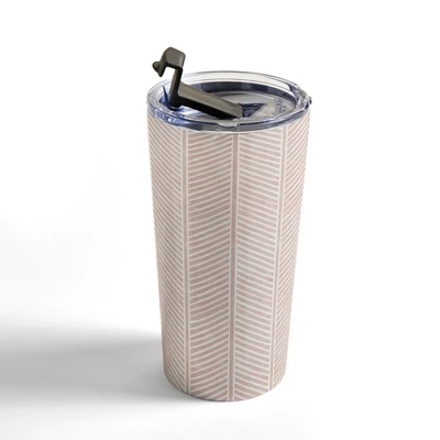 Little Arrow Design Co Organic Chevron In Rose 20 Oz Stainless Steel Travel Mug - Deny Designs 4 Little Arrow Design Co Organic Chevron In Rose 20 Oz Stainless Steel Travel Mug - Deny Designs - Image 2