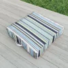 Sheila Wenzel-Ganny Lavender Mint Blue Stripes Outdoor Floor Cushion - Deny Designs