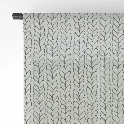 Ninola Design Wool Braids Drawing Single Panel Sheer Window Curtain - Deny Designs 5 Ninola Design Wool Braids Drawing Single Panel Sheer Window Curtain - Deny Designs - Image 3