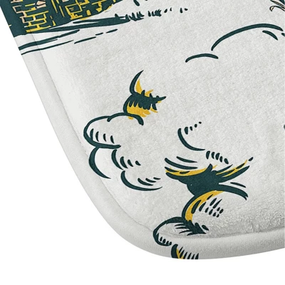 34"x21" The Whiskey Ginger Yellowstone National Park Travel Pattern Memory Foam Bath Mat Blue - Deny Designs 4 34"x21" The Whiskey Ginger Yellowstone National Park Travel Pattern Memory Foam Bath Mat Blue - Deny Designs - Image 2