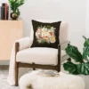 Iveta Abolina Damaris Night Square Throw Pillow Black - Deny Designs: Shabby Chic, Removable Cover, Indoor Decor -Deny Designs Shop GUEST 5da203b6 dec8 47f0 b19a 6f7cb6a7b84a