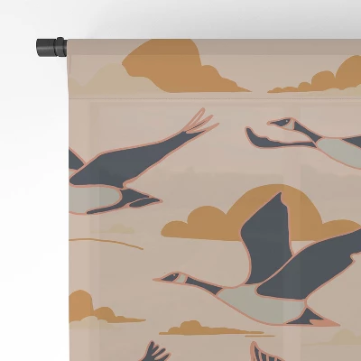 Nika Geese Flight Together Single Panel Sheer Window Curtain - Deny Designs 5 Nika Geese Flight Together Single Panel Sheer Window Curtain - Deny Designs - Image 3