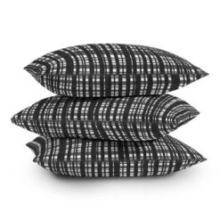 16"x16" Lisa Argyropoulos Holiday Plaid Modern Coordinate Square Throw Pillow Black/White - Deny Designs -Deny Designs Shop GUEST 5df6dc14 cd1e 4ae0 accd 3c90d713cb65