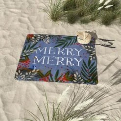 Joy Laforme Christmas Merry Merry Wreath Picnic Blanket -Deny Designs -Deny Designs Shop GUEST 5e46f8d8 a3d5 4352 b609 d2f6c40330a5