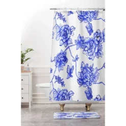 Jacqueline Maldonado Chinoserie Floral Memory Foam Bath Mat Blue - Deny Designs -Deny Designs Shop GUEST 5e94e42d 1c59 4271 b7a8 224f07482037