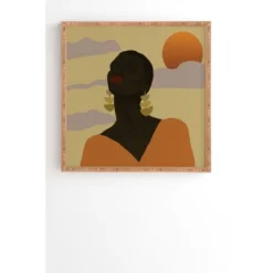 Nawaalillustrations Head In Space Framed Wall Art Bamboo - Deny Designs -Deny Designs Shop GUEST 5e9fed67 3f34 43fa ade2 326a3923cd13