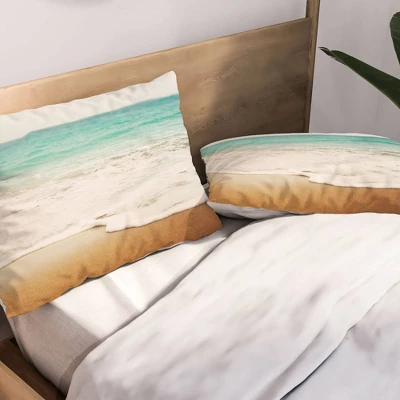 Bree Madden Ombre Beach Pillow Sham (Standard) Blue Ocean 1 Pc - Deny Designs 3 Bree Madden Ombre Beach Pillow Sham (Standard) Blue Ocean 1 Pc - Deny Designs