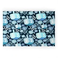 Marni Night Dreidel Looped Vinyl Welcome Mat - Society6 -Deny Designs Shop GUEST 5f7f419c 1840 44cf b621 964a11c405e3