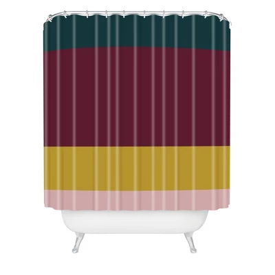 Color Poems Contemporary Color Block Shower Curtain - Deny Designs 4 Color Poems Contemporary Color Block Shower Curtain - Deny Designs - Image 2