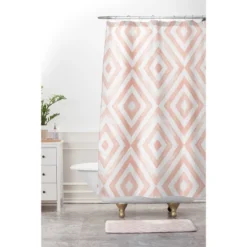 24" X 36" Watercolor Diamonds In Pink Bath Rug Pink - Deny Designs