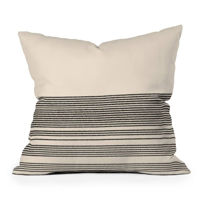 Deny Designs Kierkegaard Design Studio Organic Stripe Square Outdoor Throw Pillow Black/Cream 6 Deny Designs Kierkegaard Design Studio Organic Stripe Square Outdoor Throw Pillow Black/Cream - Image 4