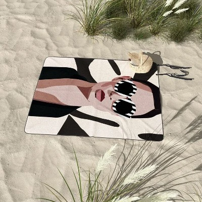 Nadja The Face Of Fashion 7 Picnic Blanket - Deny Designs 4 Nadja The Face Of Fashion 7 Picnic Blanket - Deny Designs - Image 2