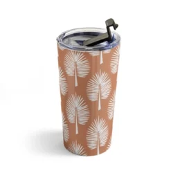 CoastL Studio Wide Palm Terra Cotta 20 Oz Stainless Steel Travel Mug - Deny Designs -Deny Designs Shop GUEST 61a34410 2ded 4b2f 8761 114c24b3143c