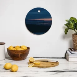 Hannah Kemp Coastal Blue Hour Cutting Board - Round -Deny Designs Shop GUEST 62746ddb c4c9 49bb b37a 9f1699c0f219