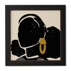 Domonique Brown Black Hair No. 4 Framed Wall Art Black - Deny Designs -Deny Designs Shop GUEST 63767252 ac62 4a92 8242 a46c3db8979f